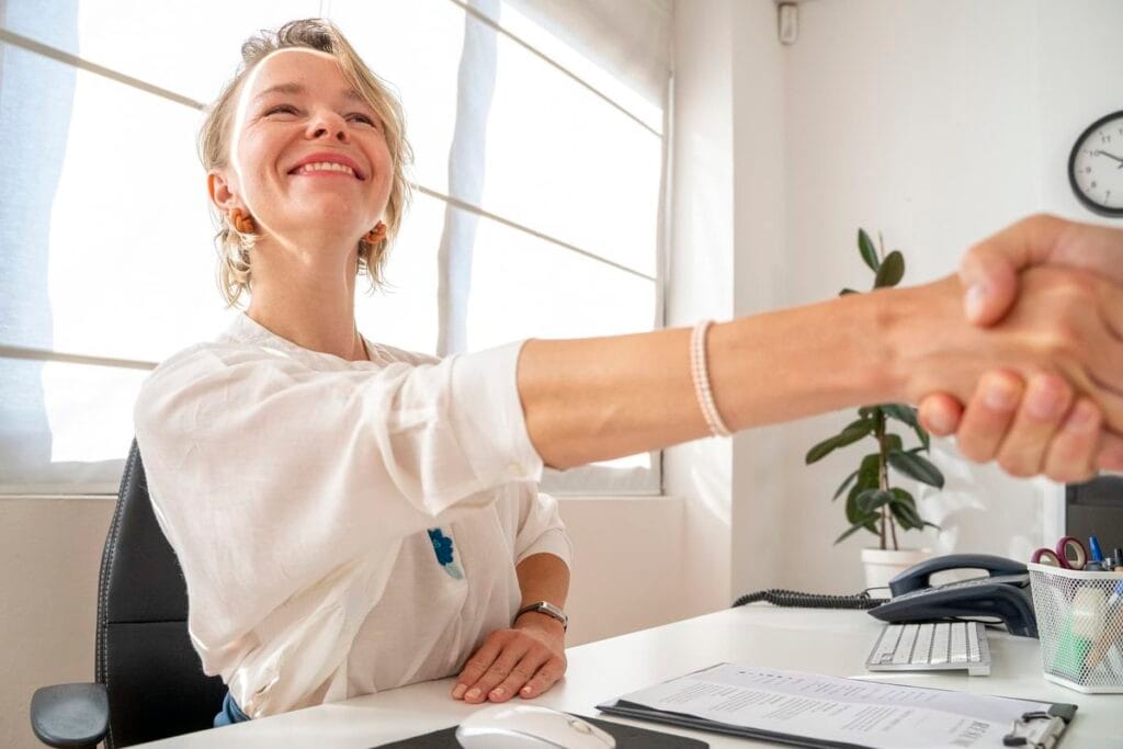 woman hiring her first employee