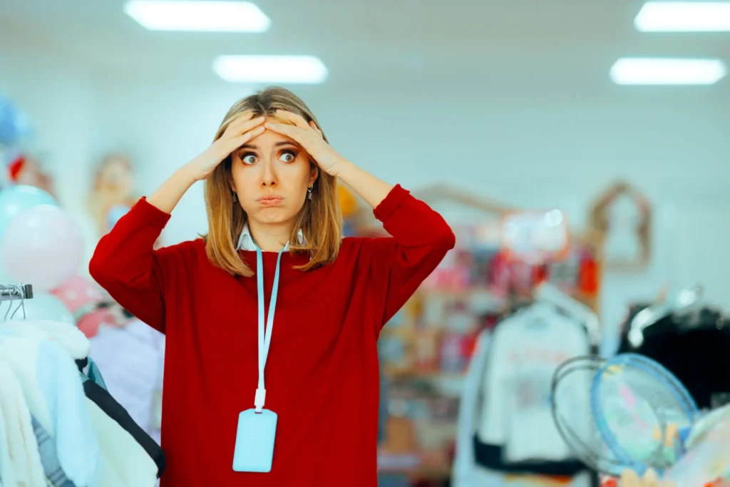Woman dealing with unexpected schedule cuts