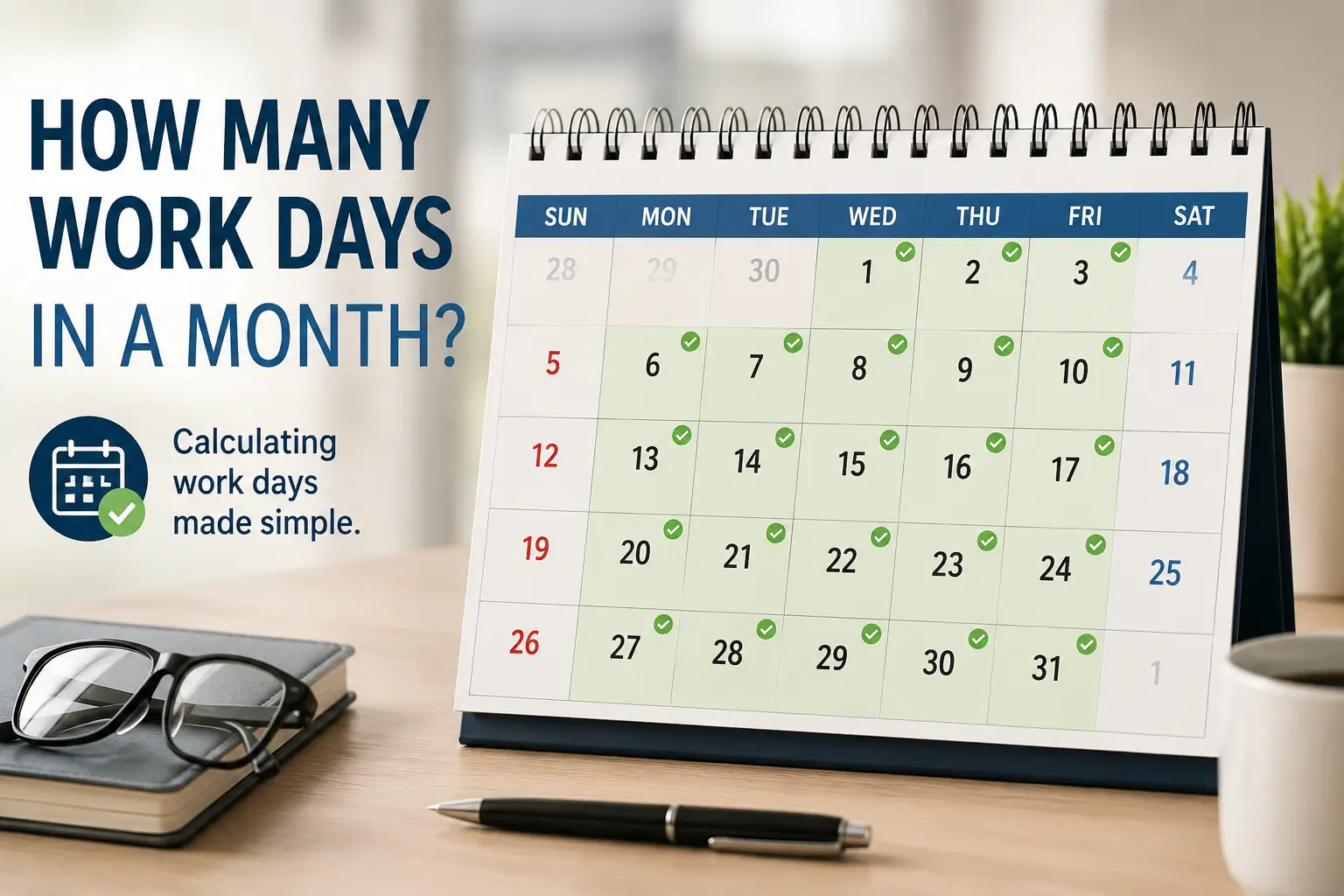 How Many Work Days in a Month? (2026 Guide & Calculator)