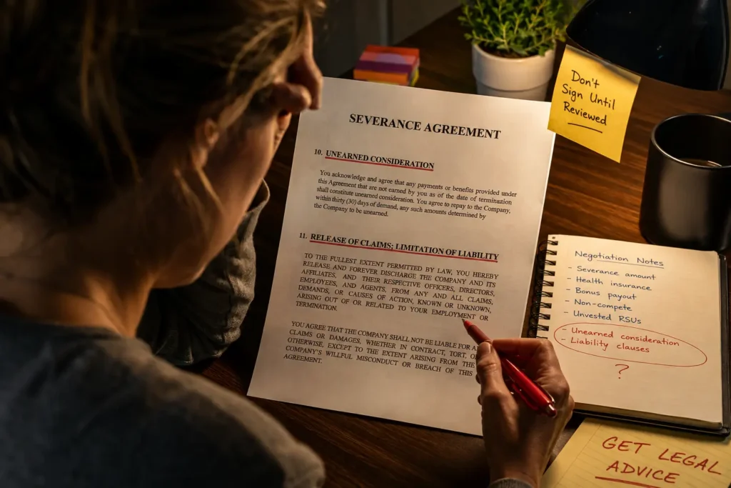 When Not to Sign a Severance Agreement Illustration